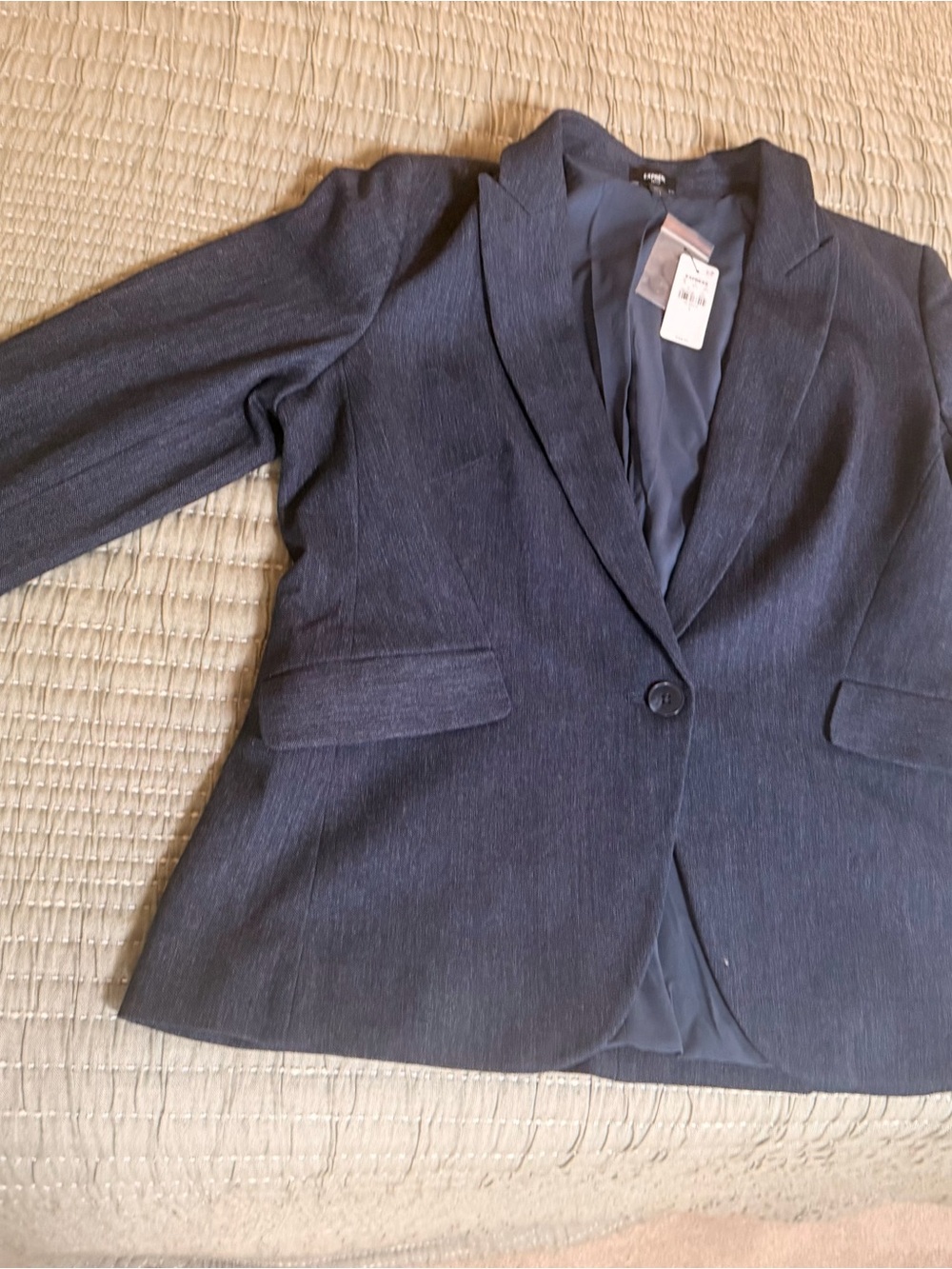 Express Navy Single-Button Blazer